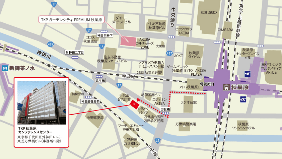 秋葉原カンファレンスセンターの地図